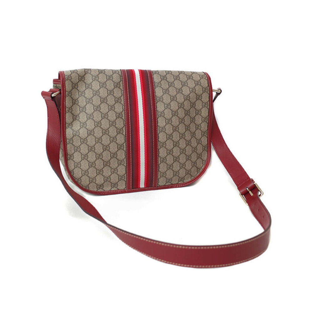 Gucci GG Supreme Bag Brown Plus Messenger Crossbody